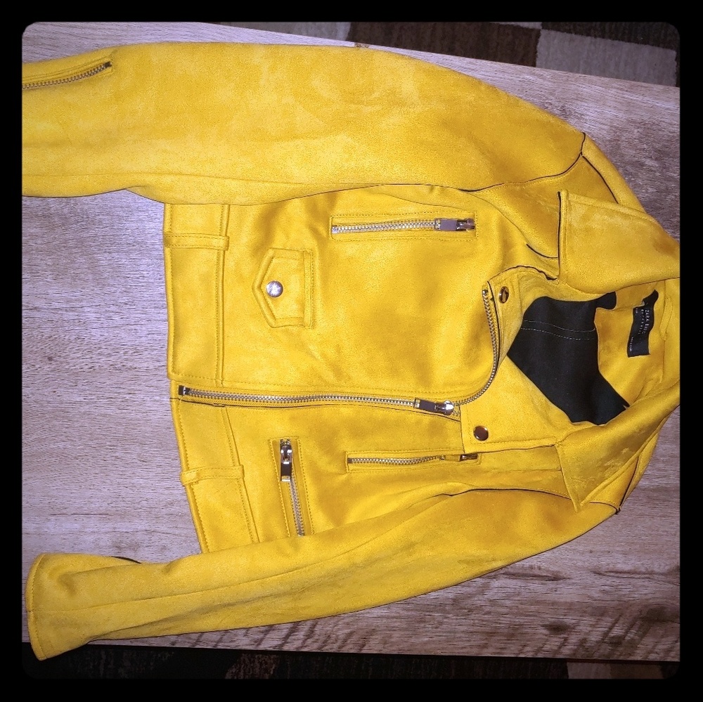 Zara Basic Jacket Faux Suede